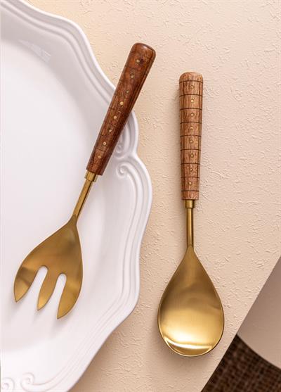 The Mia Wood Salata Servis Takımı 2 Parça