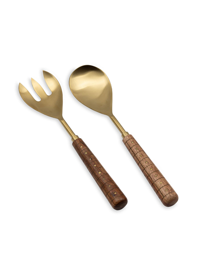 The Mia Wood Salata Servis Takımı 2 Parça