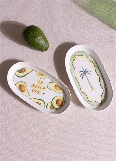 The Mia Italian Summer Oval Servis Tabağı 2li 23 cm