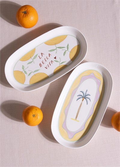 The Mia Italian Summer Oval Servis Tabağı 2li 29 cm
