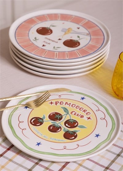 The Mia Italian Summer Servis Tabağı 6lı Set 26 cm