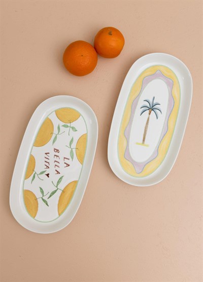 The Mia Italian Summer Oval Servis Tabağı 2li 29 cm