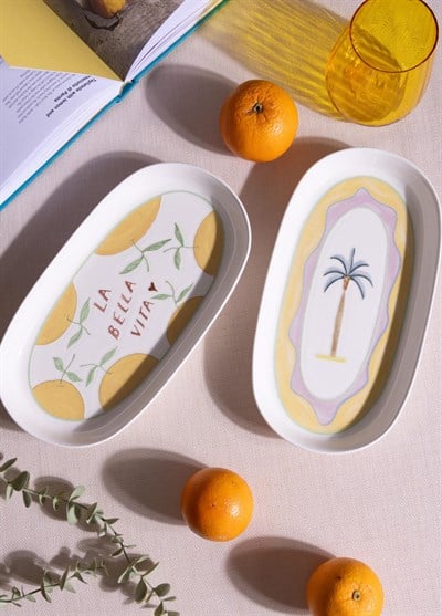 The Mia Italian Summer Oval Servis Tabağı 2li 29 cm