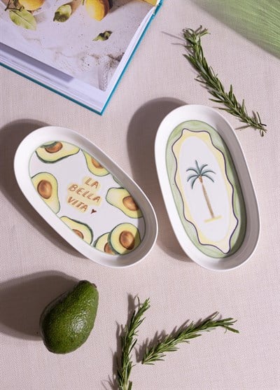 The Mia Italian Summer Oval Servis Tabağı 2li 23 cm