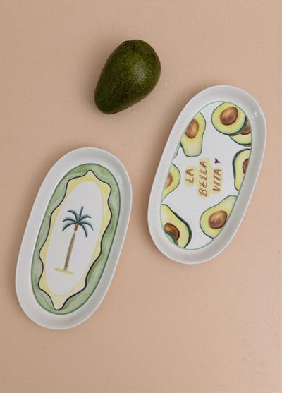 The Mia Italian Summer Oval Servis Tabağı 2li 23 cm
