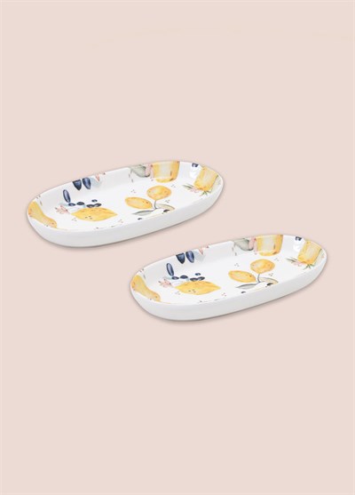 The Mia Limoncello Oval Servis Tabağı 2li 17 cm LMN022
