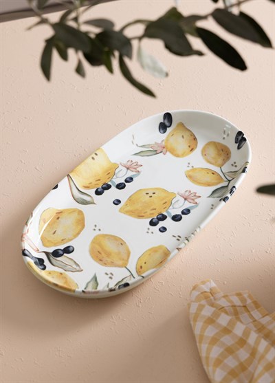 The Mia Limoncello Oval Servis Tabağı 2li 29 cm LMN024