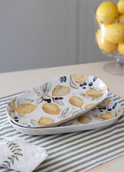 The Mia Limoncello Oval Servis Tabağı 2li 17 cm LMN022