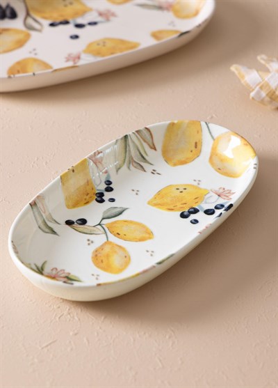 The Mia Limoncello Oval Servis Tabağı 2li 23 cm LMN023