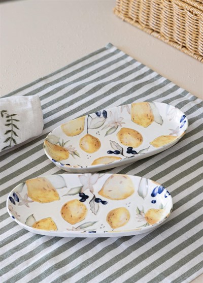 The Mia Limoncello Oval Servis Tabağı 2li 29 cm LMN024