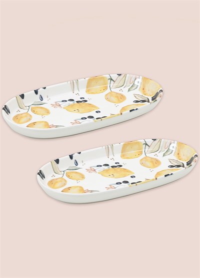 The Mia Limoncello Oval Servis Tabağı 2li 29 cm LMN024