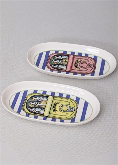 The Mia Palma Oval Servis Tabağı 2li 23 cm
