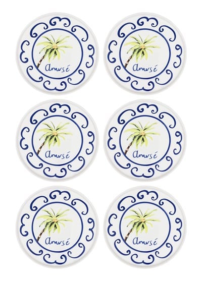 The Mia Palma Servis Tabağı 6lı Set 26 cm