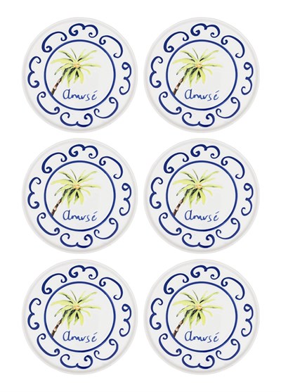 The Mia Palma Servis Tabağı 6lı Set 26 cm