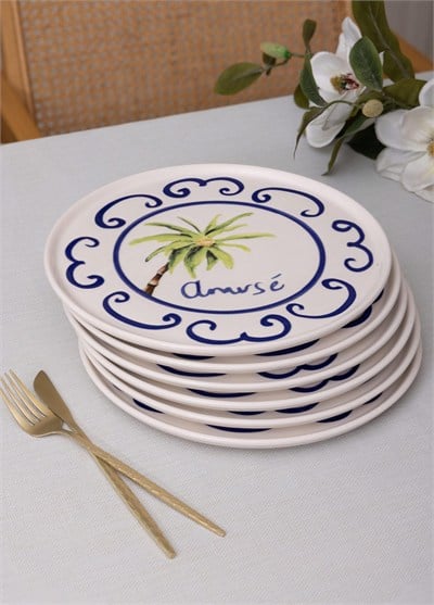 The Mia Palma Servis Tabağı 6lı Set 26 cm