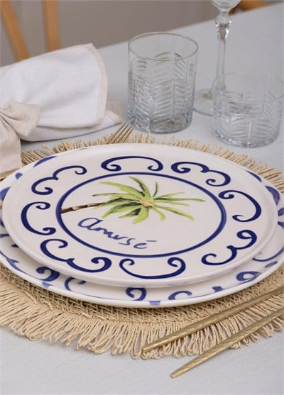 The Mia Palma Servis Tabağı 6lı Set 26 cm