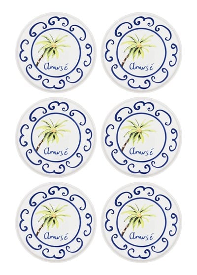 The Mia Palma Servis Tabağı 6lı Set 26 cm