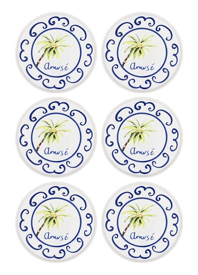 The Mia Palma Servis Tabağı 6lı Set 26 cm