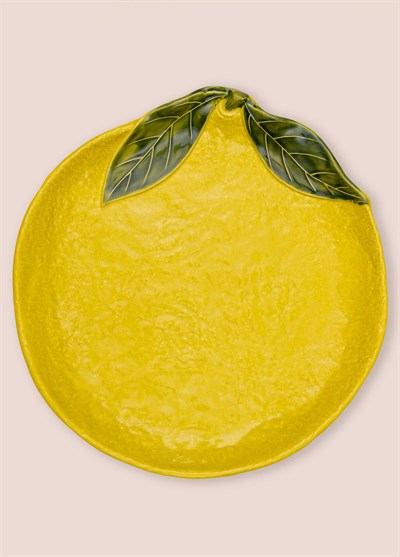 The Mia Artigiano Servis Tabağı Sarı 34,5 cm