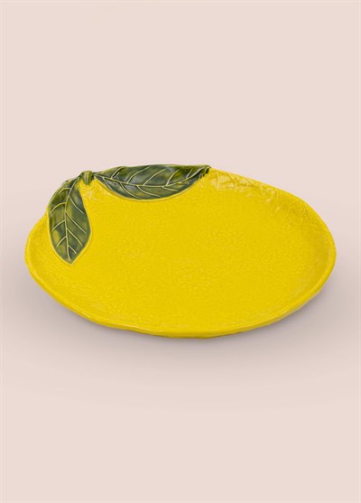 The Mia Artigiano Servis Tabağı Sarı 34,5 cm