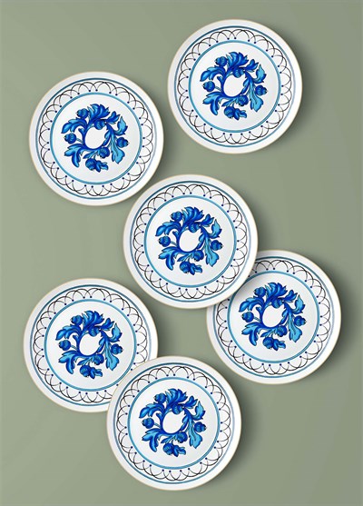 The Mia Azul Servis Tabağı 6 Kişilik