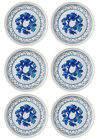 The Mia Azul Servis Tabağı 6 Kişilik