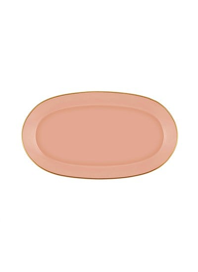 The Mia Basic Oval Servis Tabağı Somon Pembe 2li Set 29cm