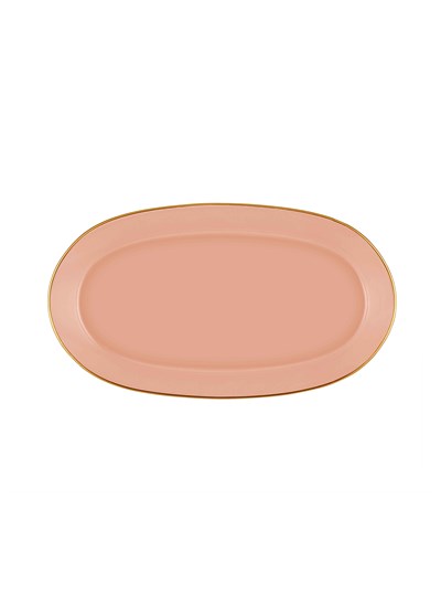 The Mia Basic Oval Servis Tabağı Somon Pembe 2li Set 29cm