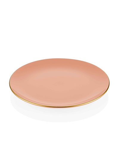 The Mia Basic Servis Tabağı 6 Lı Set Somon Pembe - 26cm