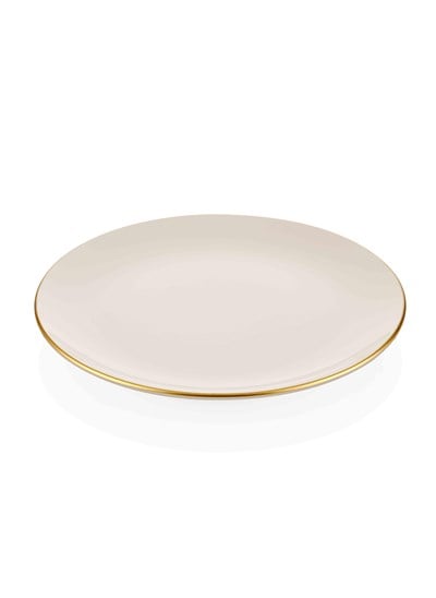 The Mia Basic Servis Tabağı 6 Lı Set Krem - 26cm
