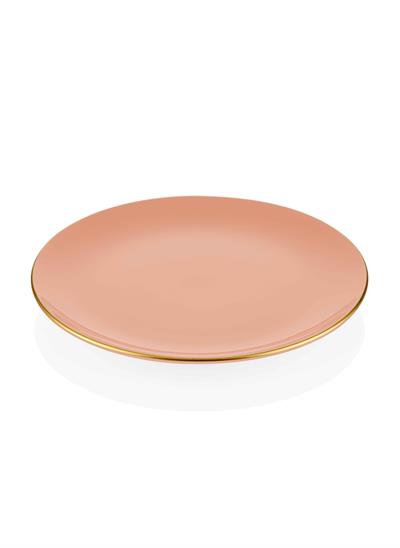 The Mia Basic Servis Tabağı 6 Lı Set Somon Pembe - 26cm