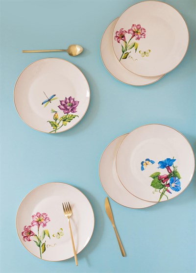 The Mia Blomma Servis Tabağı 6 Kişilik