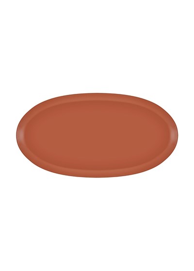 The Mia Cotta Limoges Oval Servis Tabağı Terracota 43x22cm