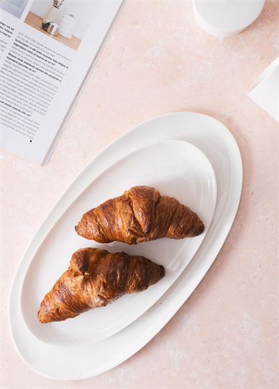 The Mia Cotta Limoges Oval Servis Beyaz 34x17 cm