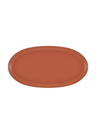 The Mia Cotta Limoges Oval Servis Tabağı Terracota 43x22cm