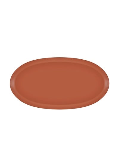 The Mia Cotta Limoges Oval Servis Tabağı Terracota 43x22cm