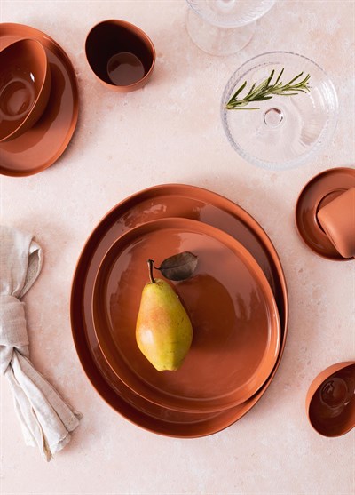 The Mia Cotta Limoges Servis Tabağı Terracota 27 cm