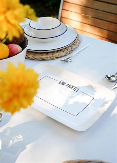 The Mia Daily Tunes Dikdörtgen Servis - 33x21cm DLY007