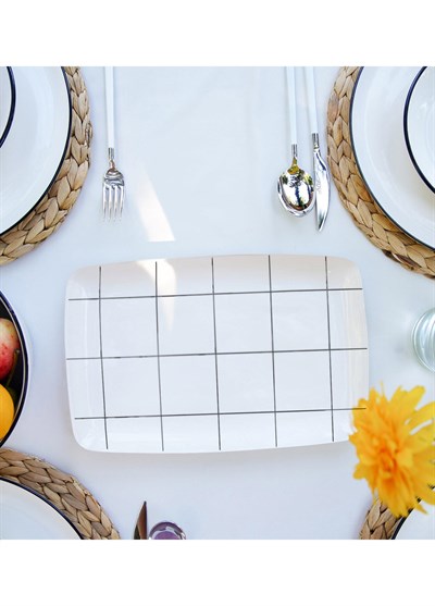 The Mia Daily Tunes Dikdörtgen Servis - 33x21cm DLY008