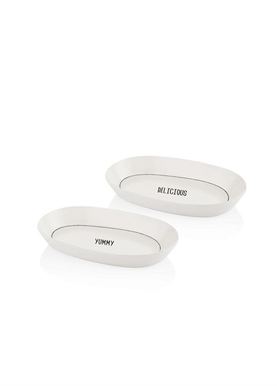The Mia Daily Tunes Oval Servis Tabağı 2li Set 26 cm