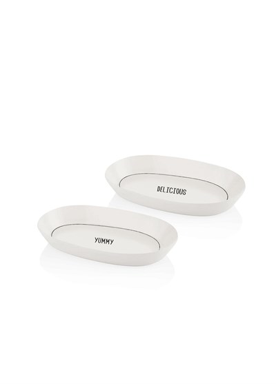The Mia Daily Tunes Oval Servis Tabağı 2li Set 26cm