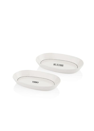 The Mia Daily Tunes Oval Servis Tabağı 2li Set 26 cm