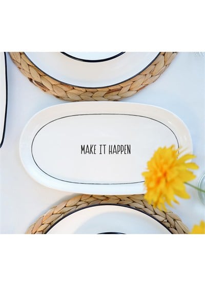 The Mia Daily Tunes Oval Servis Tabağı 2li Set 29 cm