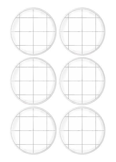 The Mia Daily Tunes Servis Tabağı Kareli 6 Lı Set - 26 cm