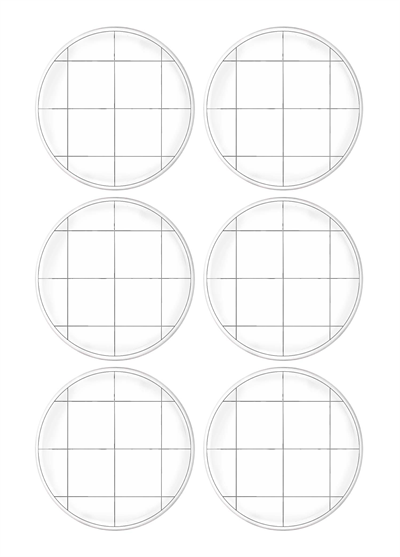 The Mia Daily Tunes Servis Tabağı Kareli 6 Lı Set - 26 cm