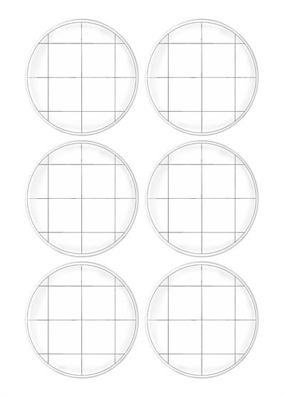 The Mia Daily Tunes Servis Tabağı Kareli 6 Lı Set - 26 cm