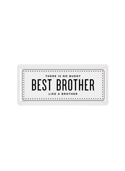 The Mia Dikdörtgen Servis Tabağı Best Brother 35 x 16 Cm