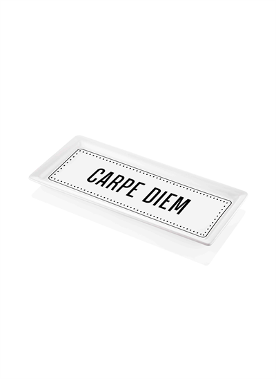 The Mia Dikdörtgen Servis Carpe Diem - 35 x 16 Cm