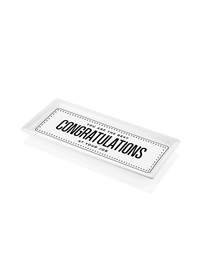 The Mia Dikdörtgen Servis Tabağı Congratulations 35x16 Cm