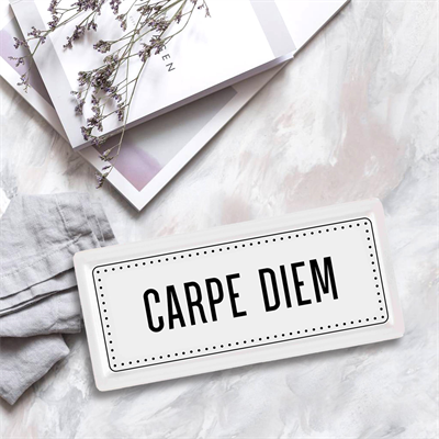 The Mia Dikdörtgen Servis Carpe Diem - 35 x 16 Cm